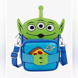 NWT Loungefly Disney Pixar Toy Story 30th anniversary Alien Crossbuddies bag